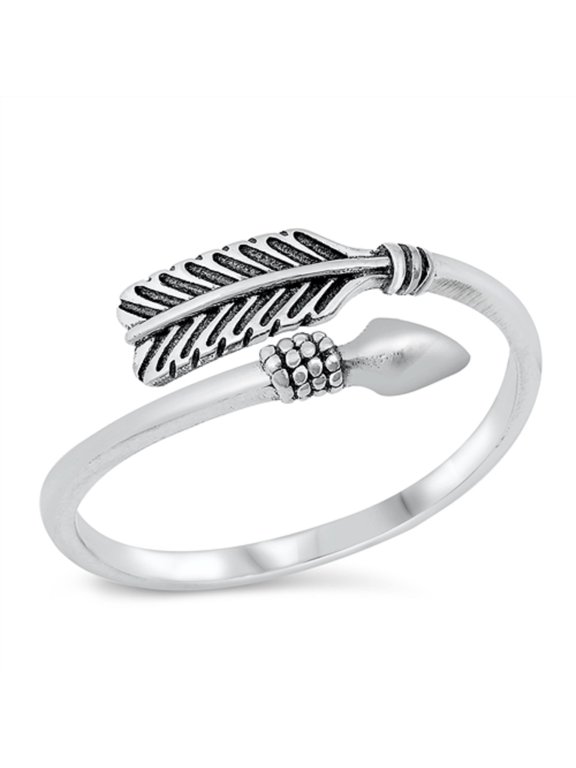 Sterling Silver Wrapped Around Arrow Ring Size 7