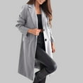 thumbnail image 6 of Hfnxid Womens Pea Coats Wool Blend Notched Lapel Overcoat Classic Fit Single Breasted Winter Trench Coat with Pockets, 6 of 8