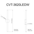 thumbnail image 2 of Dainolite  Corvette 20W Wall Sconce - Aged Brass - White Acrylic Diffuser, 2 of 2