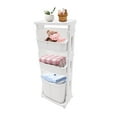thumbnail image 6 of 4-Tier Laundry Hamper Basket with Wheels Portable Rolling Laundry Baskets Laundry Hampers Clothes Storage Organizer Shelf PP Clothes Sorter Hampers White, 6 of 17