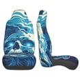 thumbnail image 3 of Sikiie Abstract Blue Skull Car Seat Protector 2 Pack Car Seat Cushion Mat, Car Seat Covers for SUV, Truck, Van, 3 of 7
