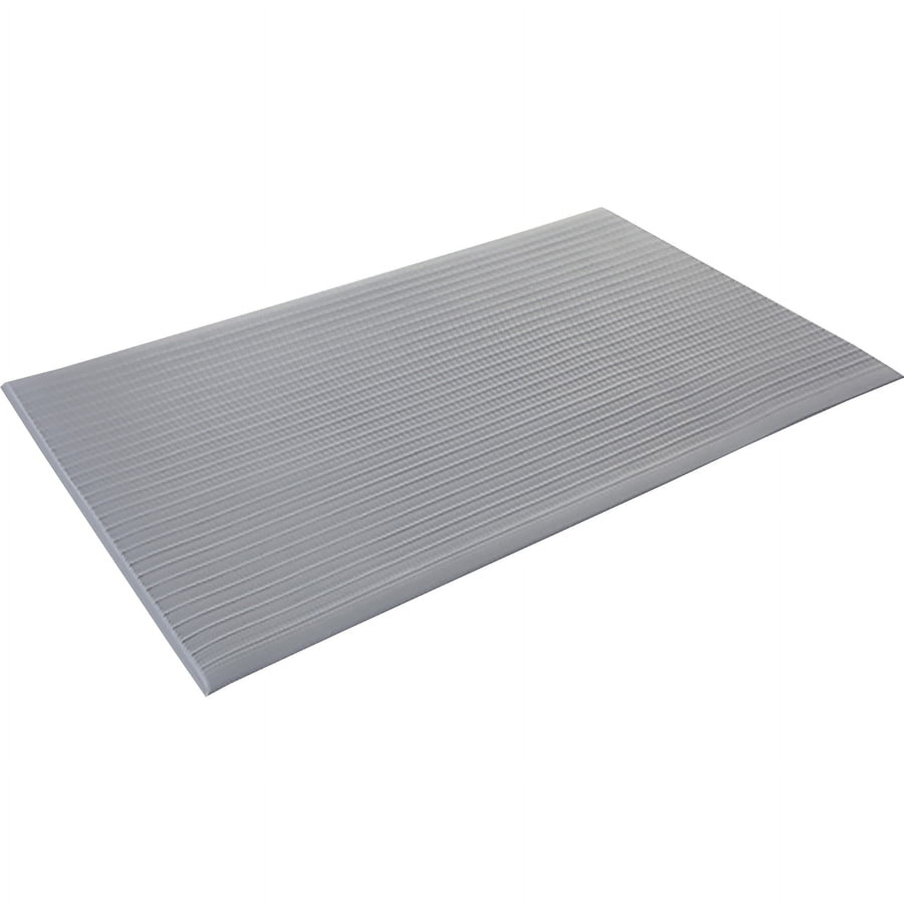Genuine Joe Air Step Mat - Multipurpose - 36" Length X 24" Width X 0.38" Thickness - Rectangle - Vinyl Foam - Gray