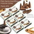 thumbnail image 3 of Palo Santo Backflow Incense Cones - 60 Cones, Six Packs of 10, Waterfall Effect, 3 of 8