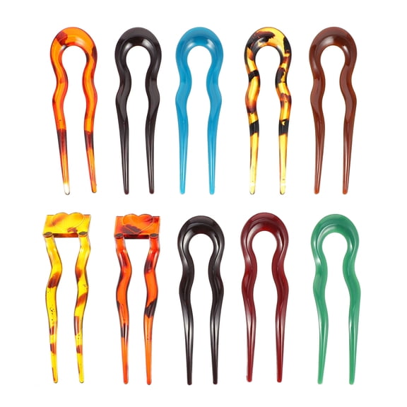 STOBOK U Shaped Hair Fork Sticks Hair Styling Women Travel 10pcs