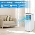 thumbnail image 2 of 8,000 BTU Portable AC - Cools 350 Sq.Ft, 3-In-1 (Cool/Dry/Fan), Remote, 52dB Quiet, LED Display, Sleep Mode, 24H Timer, Easy Install Kit for Bedroom, Office, Dorm, 2 of 7