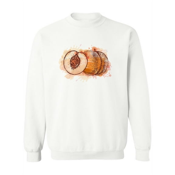Fresh Peach Watercolor. Sweatshirt Women -Image by Shutterstock, Female 4X-Large