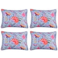 thumbnail image 6 of Throw Pillow Covers Pack of 4 for Living Room Table, Floral Printed Cushion Case, 14x20 inches - Light Blue - Home Decor, 6 of 12