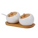 thumbnail image 2 of Juego de tarros de cerámica para especias de cocina (colores surtidos), 2 of 7
