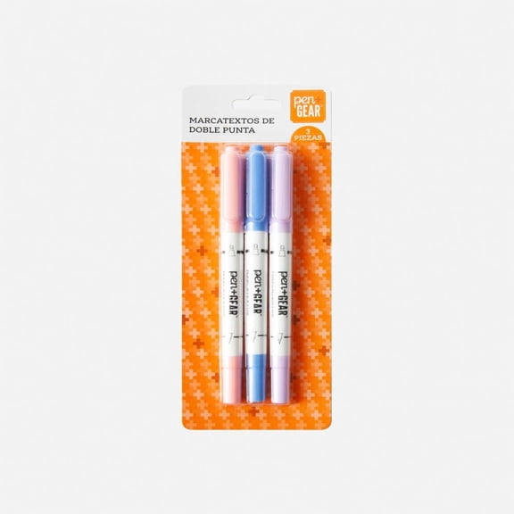 Marca textos Pen + Gear fluorescentes de doble punta 3 Pieza