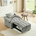 thumbnail image 6 of GVN Loveseat Sleeper Sofa, Futon Couch Bed, 3-in-1 Sofa Bed, Convertible Sleeper Chair Sofa Bed for Living Room Bedroom Small Space, Gray, 6 of 12