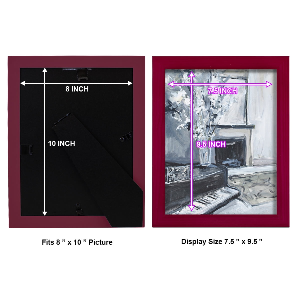 Piano Blues III - Framed Print w/glass - Cherry Red