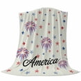 thumbnail image 6 of American Independence Day Blanket Soft Cozy Warm Twin Blanket for Bed, Plush Fuzzy Flannel Fleece Blankets for Sofa, Retro Fireworks Stars Throw Blankets for Couch, Gifts for Men, 60"x80", 6 of 9