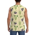 thumbnail image 4 of Balery Green And Purple Grapes Camisetas sin mangas para hombre, absorbe la humedad y protege contra el mal olor.-X-Large, 4 of 7
