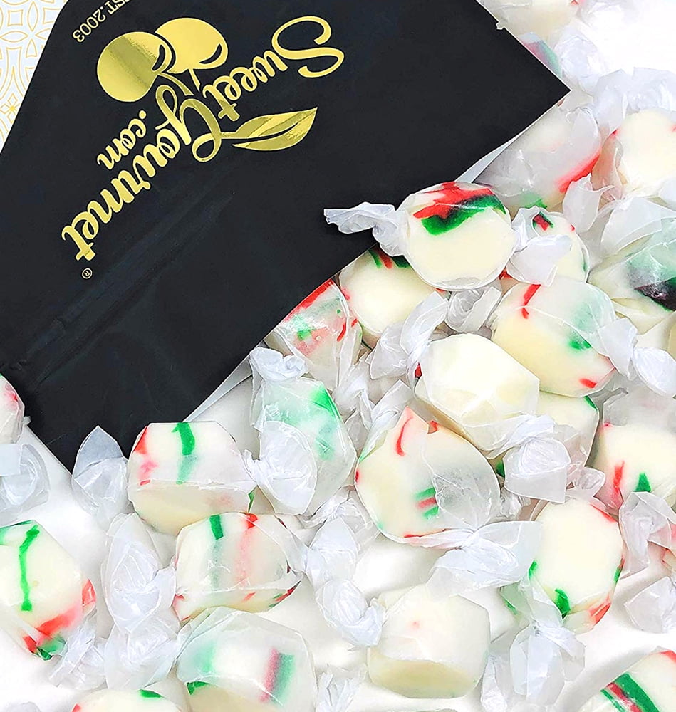 SweetGourmet Holiday Peppermint Salt Water Taffy Red Green White