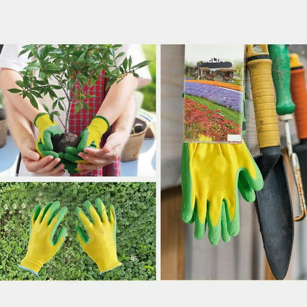 Kids Gardening Gloves, Children Garden Gloves with Rubber Coated