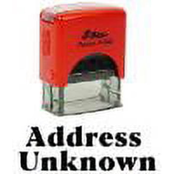 Printtoo Address Unknown Self Inking Rubber Stamp Pre,Inked Office Stamp, Home Office Business Stationery, 38 x 14 mm, Black