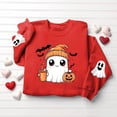 thumbnail image 5 of Halloween Sweatshirts Women Sweatshirt Shirt Spooky Season Witch Pullover Top, 5 of 7