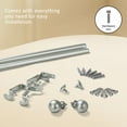 thumbnail image 5 of Ridicili 5/8" Telescoping Double Curtain Rods with Reticulated Ball Finials, Pewter,48"-84", 5/8 Inches Front and 1/2 Inches Back Double Window Drapery Rod, 5 of 6
