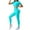 Mint Green, variant on Maplenight Seamless Workout Sets for Women High Waist Yoga Leggings and Short Sleeve Crew Neck Crop Tops 2 Piece Athletic Outfits Gym Clothes Multi Colors​​