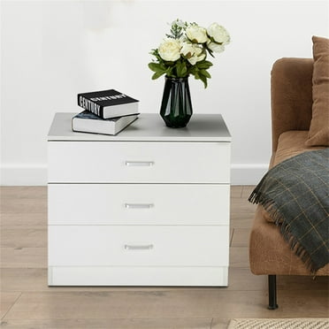 Hommoo Furniture,Modern and Minimalist 3-Drawer Dresser,Suitable for Homes and Offices,White