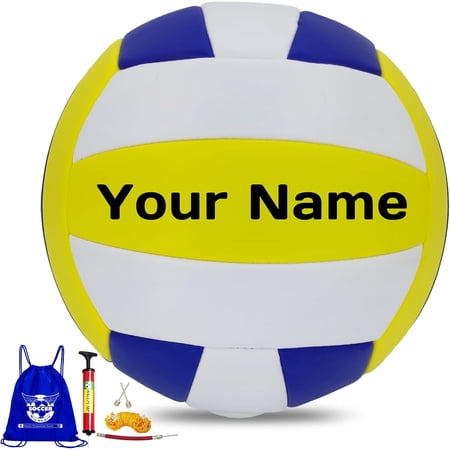 Customized Volleyball Ball Size 5 Personalized Volleyball Gift with Name or Message - Indoor Outdoor Volleyball Ball with Pump