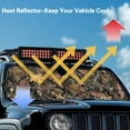 thumbnail image 3 of Uorisanigo Windshield Sun Shade for 2007-2018 Jeep Wrangler JK JKU & 1997-2006 Jeep Wrangler TJ LJ, Aluminum Foil Block UV Rays and Heat, Auto Camo Hunting Print Sunshade, 3 of 7
