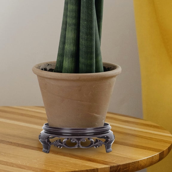 Hemobllo 4-Pack Plastic Plant Stands in Assorted Colors, Indoor Potted Plant Risers for Home and Garden