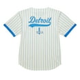 thumbnail image 3 of Men's-Mitchell & Ness  Cream Detroit Lions Final Seconds Vintage Logo Mesh Button-Up Shirt, 3 of 7