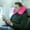 Hot Pink, variant on U-Shaped Inflatable Travel Pillow for Airplane Sleeping Support Portable Compact Blow Up Neck Cushion Soft Washable Cover