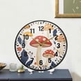 thumbnail image 4 of Yayeee Wall Clock Battery Operated 9.5" Silent Quartz Non-Ticking for Living Room Decor, White MushRoom Decor, 4 of 8