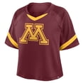 thumbnail image 4 of Women's Fanatics Maroon Minnesota Golden Gophers Oversized Raglan V-Neck Fashion Jersey, 4 of 5