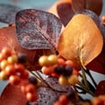thumbnail image 2 of 15"H Sullivans Artificial Berry and Eucalyptus Fall Accent Ring, Orange, 2 of 6