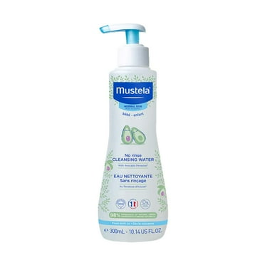 Mustela Baby Cleansing Water - No-Rinse Micellar Water - with Natural Avocado & Aloe Vera - for Baby's Face, Body & Diaper â€“ 10.14 fl. oz. (Pack of 1) C25