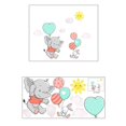 thumbnail image 1 of Clearance! Cartoon Balloon Elephant Children's Room Sticker Kindergarten Bedroom Animal Creative Bunny Wall Sticker, 1 of 9