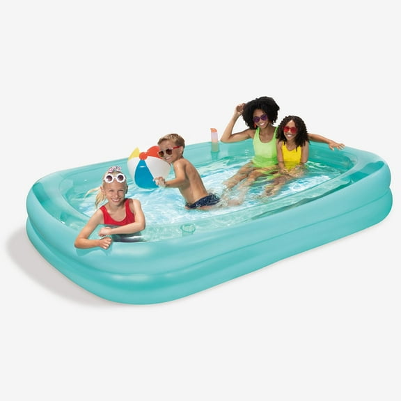 Funsicle 8.5ft Blissful Pool, Inflatable Family Swimming Pool, Lagoon Blue, Rectangular, Age 6 & up