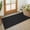 Black/Dark Grey-2' x 4' (Runner), variant on Indoor Door Mat 2x3 Ft Small Area Rugs Washable Front Non Slip Rubbered Entryway Rugton Entrance Doormat For Porch Bathroom Kitchen Bedroom Black/dark Grey