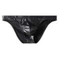 thumbnail image 6 of SGFCWSX Men's PU Faux-Leather Low-Rise Briefs** Black XXL, 6 of 7