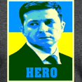 thumbnail image 3 of CafePress - Ukrainian President Zelenskyy Ukraine Flag T Shirt - Mens Tri-blend T-Shirt, 3 of 4