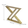 thumbnail image 3 of ToppiJoy 2Pcs X Shape Metal Desk Legs, Heavy Duty Industrial Coffee Table Legs for Dining Table/Desk/Office Table, 3 of 12