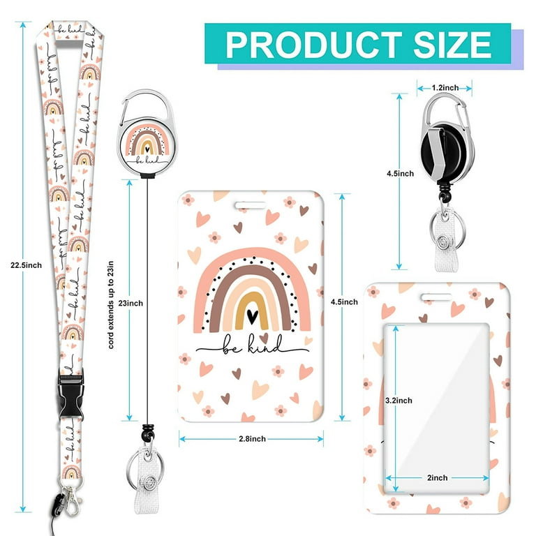 Lanyard Met ID-houder, Schattige Lanyards Voor ID-badges Voor Vrouwen En Mannen Badge Houder Lanyard Voor Sleutels Kawaii Lanyard Anime Lanyard Paarse Lanyard Met Id