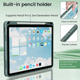thumbnail image 5 of DWPSG Case for iPad (A16) 11th Generation 11 inch 2025, iPad 10th Generation Case 10.9 inch 2022 with Pencil Holder, Smart Trifold Stand Cover with Slim Soft TPU Back Shell, Green, 5 of 9