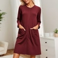 thumbnail image 2 of WDDDD Women's Long Sleeve Flowy Nightgown Sleepshirt M, 2 of 7