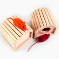 thumbnail image 1 of unbranded Refugio De Madera Natural Beige Para Pequeñas Mascotas Como Hamster Y Ratón, 1 of 5