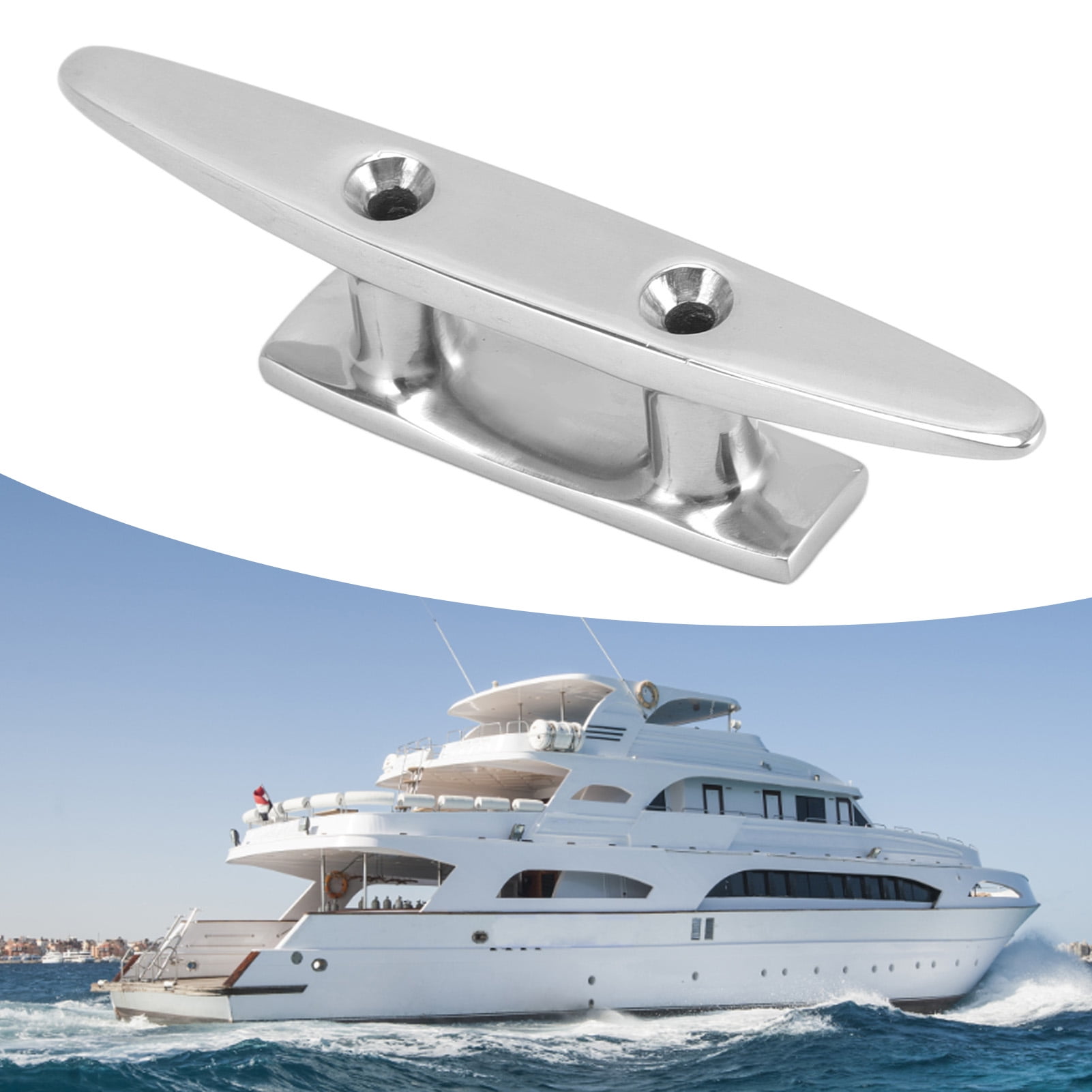 Fugacal Dock Cleat Mooring Cleats for Stainless Steel Low Flat Top Boat