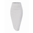 thumbnail image 3 of Jupe Crayon de Bureau en Nylon Extensible à Taille Haute Premium pour Femme Blanc m, 3 of 7