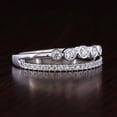 thumbnail image 3 of Blue Jewel Brilliant 1.6 Ct Round Cut Diamond Wedding Ring - 14K White Gold Plated Ring - Engagement Split Shank for Women's Ring - Bezel Set Design Silver Rings for Girls - Diamond Ring For Birthday, 3 of 7