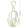 thumbnail image 2 of unbranded 30Ud Sujetapapeles Dorados Creativos Con De Guitarra Para Oficina Y Escritorio, 2 of 6