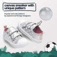 thumbnail image 5 of Kushyshoo Kids Canvas Shoes Silver Dots Size 8 Toddler Girl, 5 of 7