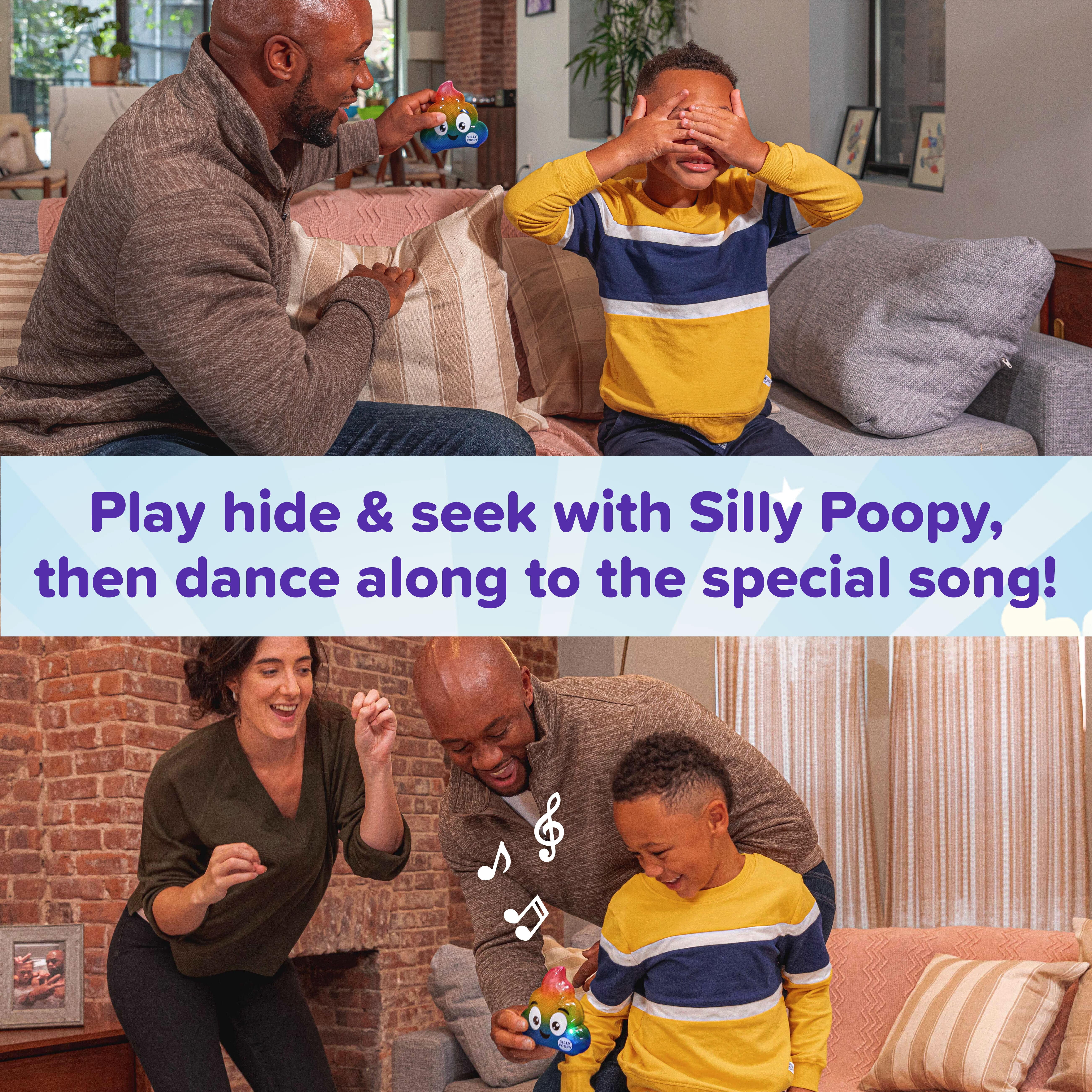 Silly Poopy's Hide & Seek Kids Game by Relatable, Electronic Interactive Game for Ages 3+