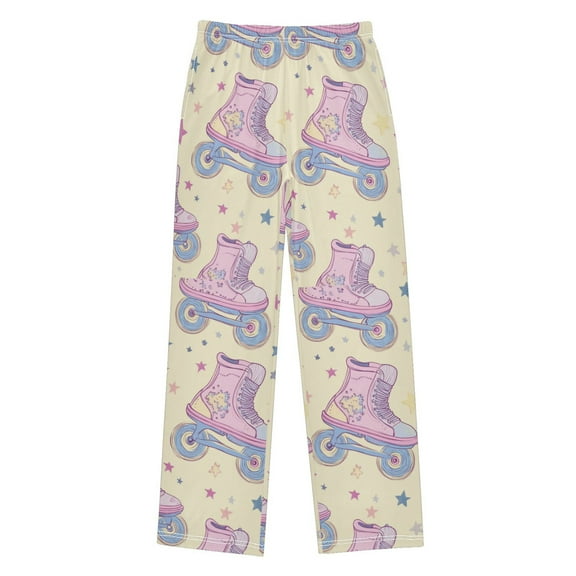 FORMRS Kids Pajama Pants with Pockets Size 6-8Y Boys Lounge Sleep Bottoms, Roller Disco